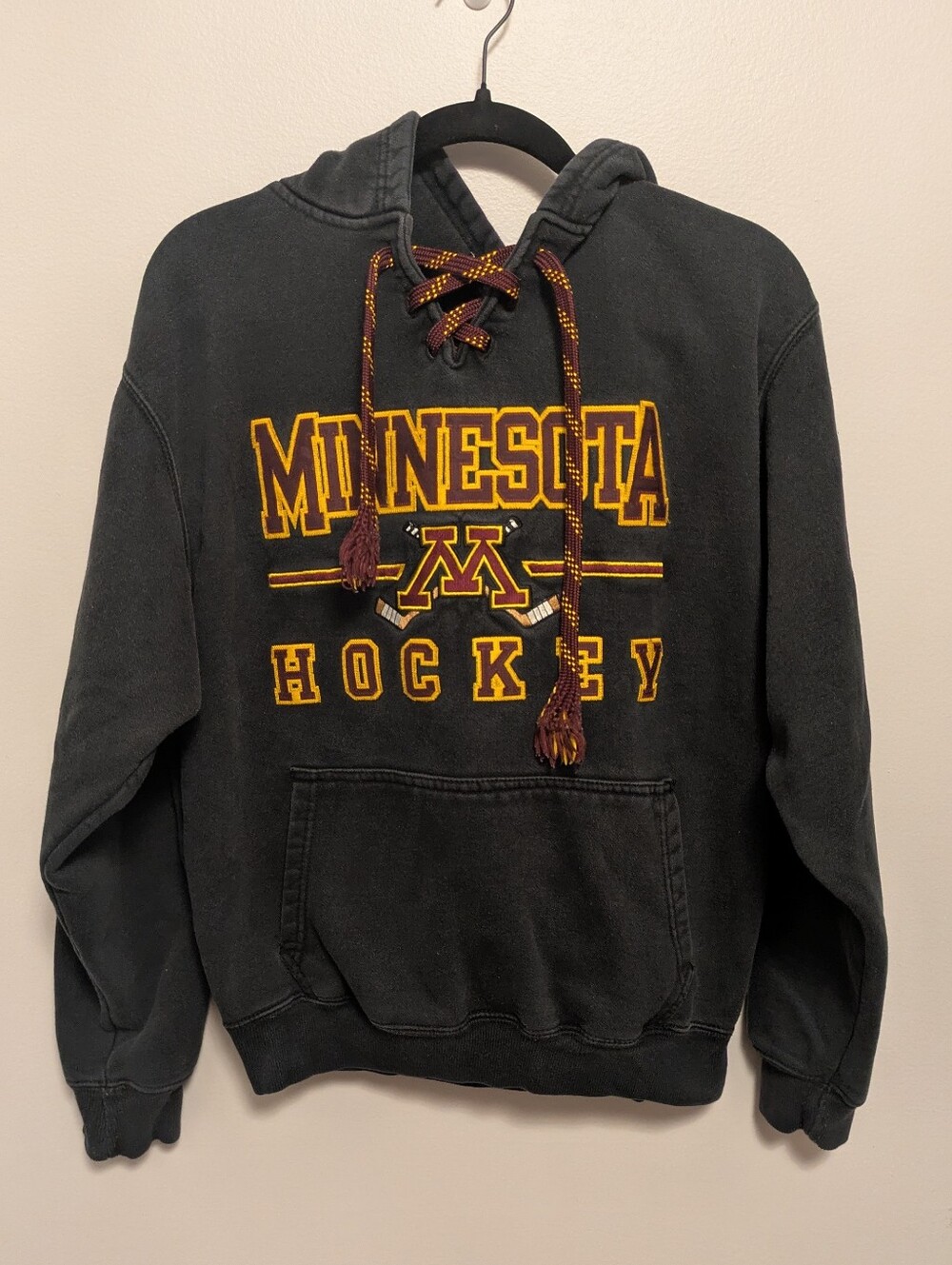 Minnesota Hockey Black Hoodie Sweatshirt